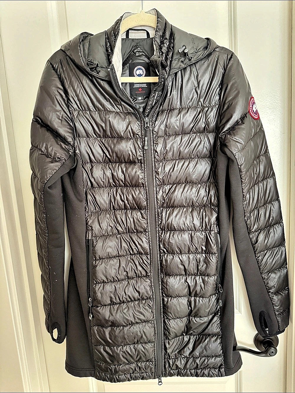 Canada Goose Hybridge Hooded Jacket Women's Black Puffer Medium